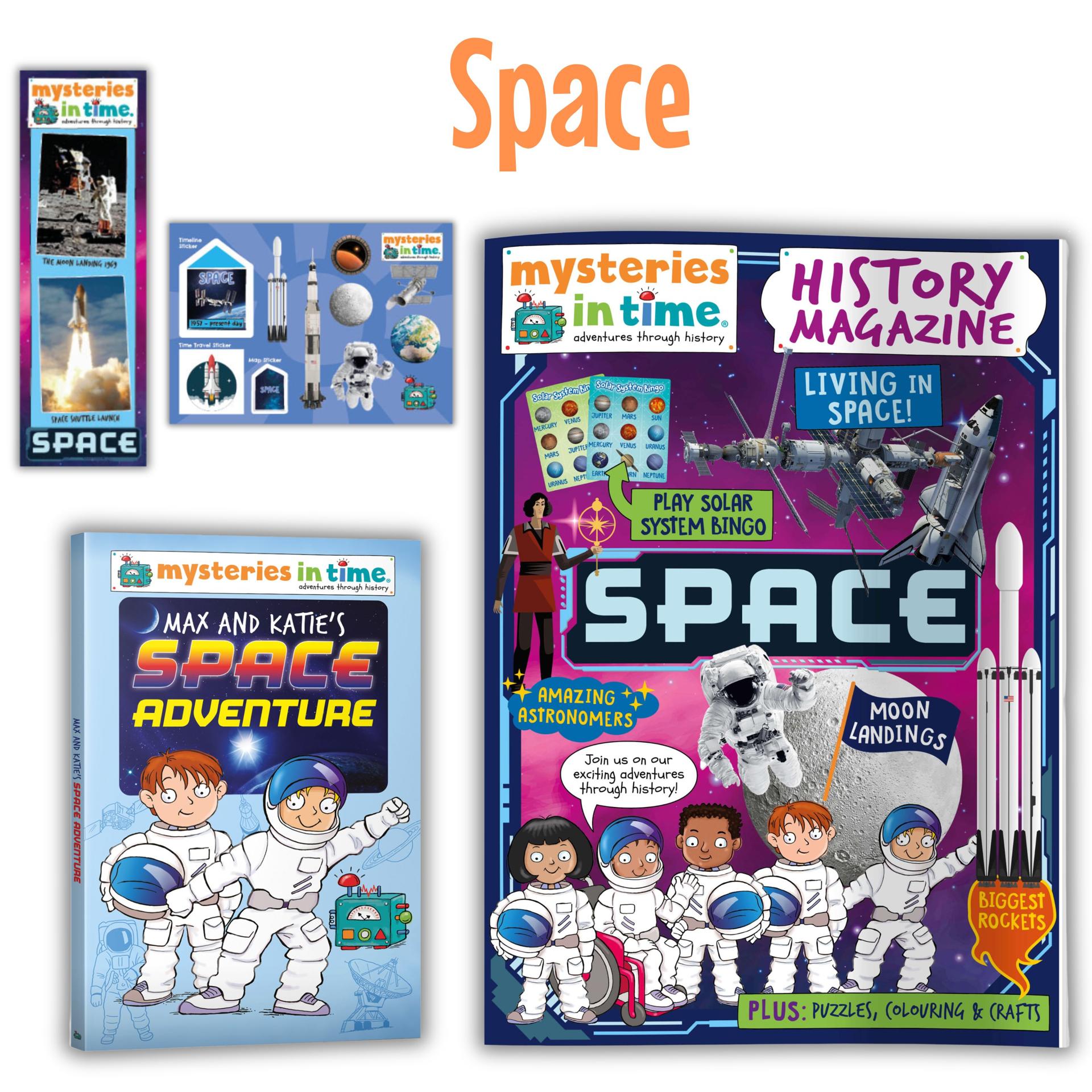 Space curriculum pack with hands-on history and science materials for kids