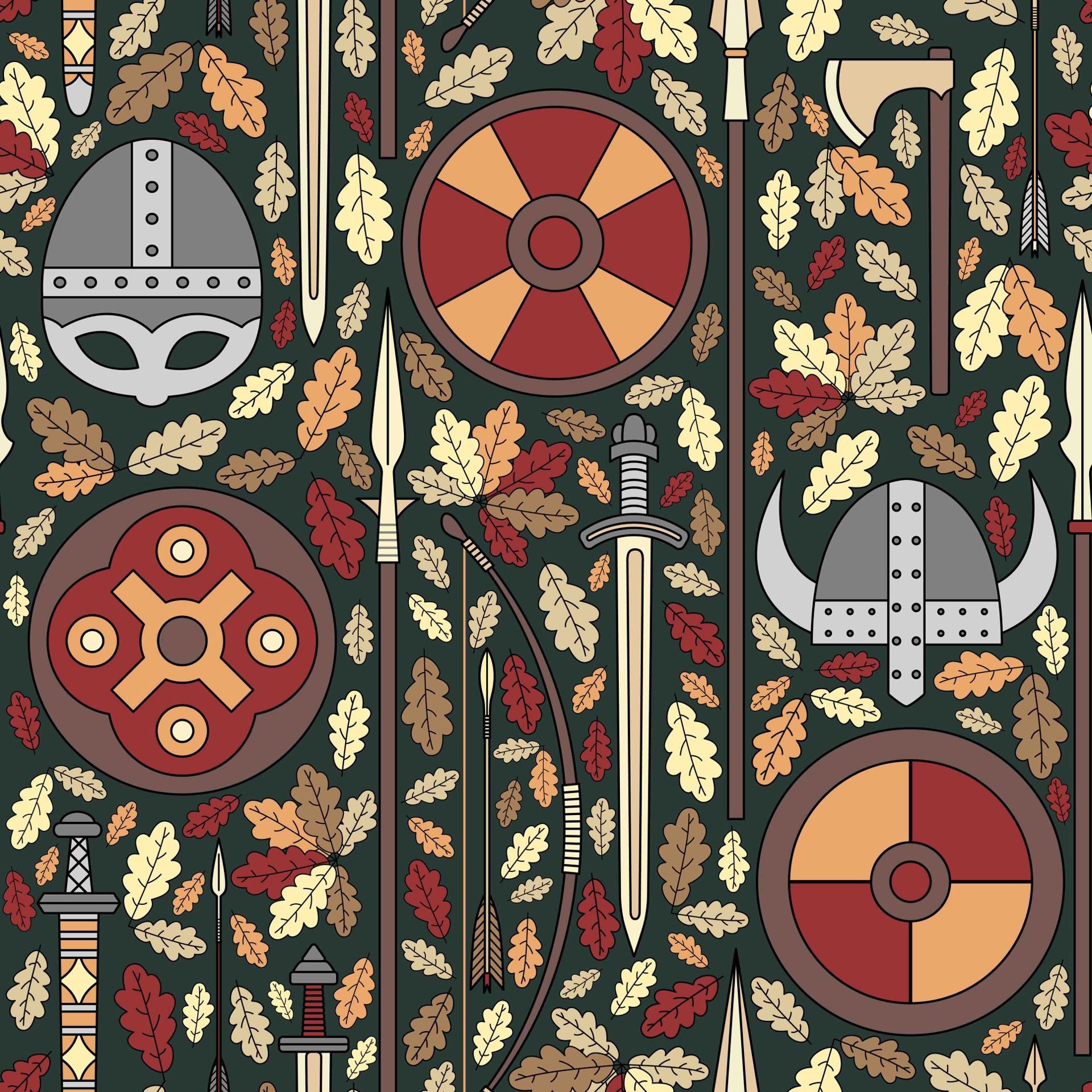 Viking longships, warriors, and Norse mythology scenes for kids