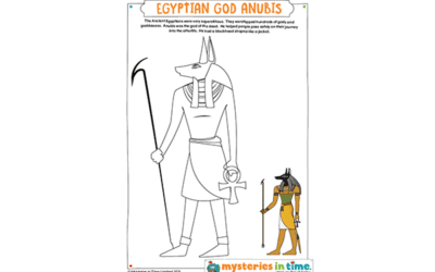 Ancient Egypt God Anubis Colouring-In Printable