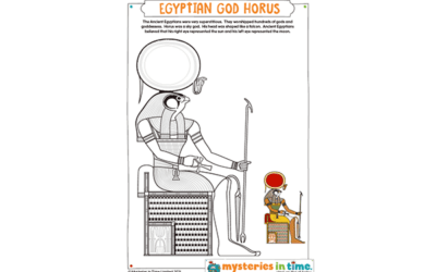 Ancient Egypt God Horus Colouring-In Printable