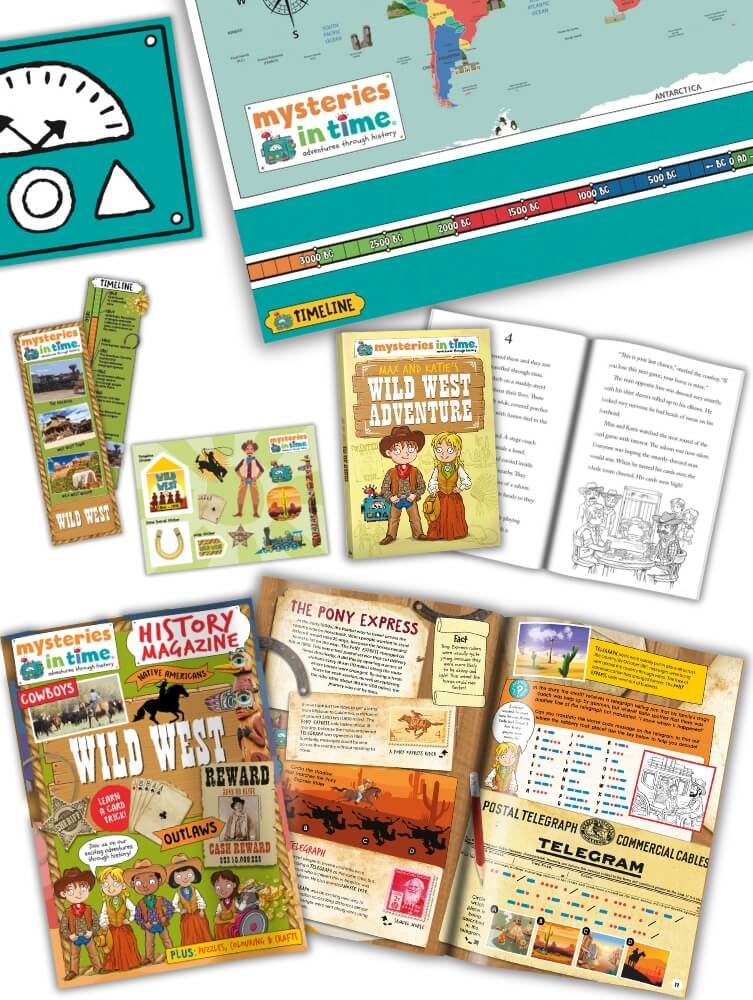 history-educational-subscription-box-contents-wild-west-contents